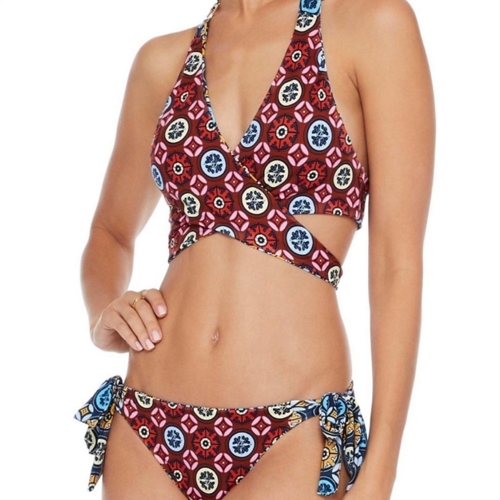 NWT Derek Lam reversible print bikini top and bottom size SMALL swimsuit